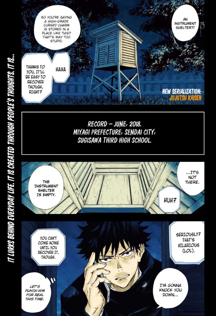 ✔   Jujutsu Kaisen, Chapter 1
